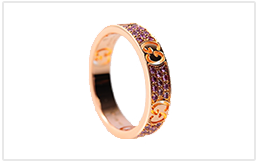 二手GUCCI 古馳LOGO戒指