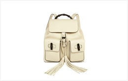 中古 GUCCI 古馳 竹節 後背包