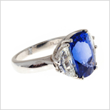 二手 Pt900 藍寶石 SAPPHIRE 鑽石 戒指