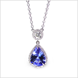 二手 Pt900 藍寶石 SAPPHIRE 鑽石 項鍊