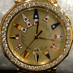 二手 CORUM 崑崙錶 K18 鑽石錶圈 ADMIRAL