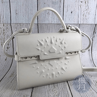 DELVAUX TEMPETE系列 MINI TANZANIA 白色 兩用包 手提包 側背包 斜背包